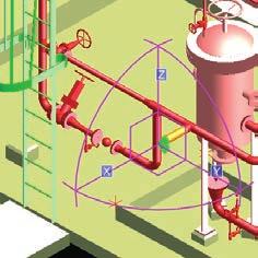 Key Features (continued) Piping z The Piping functions build a fully detailed model of all piping systems, based on component catalogues and engineering specifications.