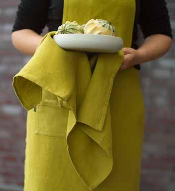 You will find each of our fabrics in the kitchen towels. Lara and Rustic are also available in aprons.