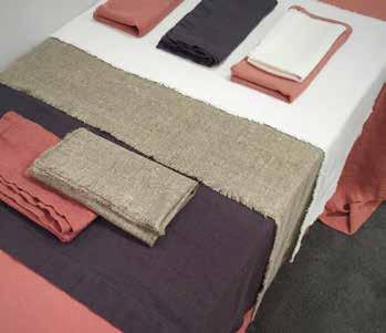 Rustic style products are made of rough pure linen