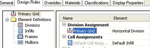 Grid Tree and Nested Grids There are some things you will notice when working with the Name/Element/Type/Used In table.