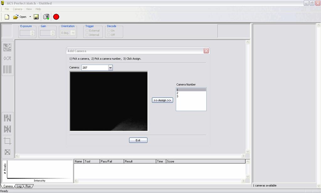 Add Camera Camera Operation and Setup The Add Camera Window appears. Serial Numbers 4. Select the serial number for the camera you are adding.