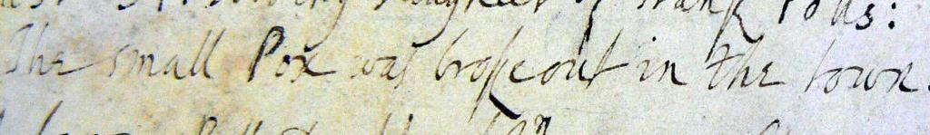 1753 1753 - Rev. Bagshaw records the smallpox outbreak in the Register. Register of baptisms, marriages (to 1773) & burials 1647-1650, 1722-1783 D143A/PI 1/2. In 1753 Rev.