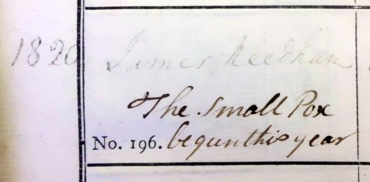 Smallpox in the 19 th Century. There was an outbreak of smallpox in 1820 when Charles Cecil Bates was our Vicar.