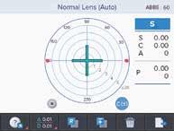 Auto Lens Recognition Single Vision, Progressive and other lenses are recognized and the HLM-1 automatically enters the appropriate measurement mode.
