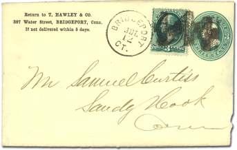 ..... $40 6196 New town CT, Neg a tive "N", 1 postal card cancelled by fancy can cel with New town CT cds, ad - dressed to