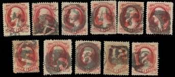 $20 6284 Outstanding Collection of Calendar Days on 1857 3, 350 stamps ar ranged by month, mostly all dif fer - ent days, con di tion was a fac tor as the stamps and post - marks in clud ing some col
