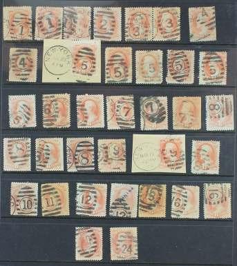 ... $300 6286 Neg a tive nu meral fancy can cels on five cov ers (147), Boston neg a tive
