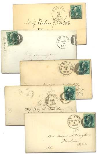 ....... $50 6288 Nu mer als in El lipse Can cels, thirty three stamps and one pair, small