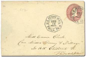 Re turned for Post age handstamp and manu script Due 8 at left, later re turned from Paris, F-VF. Scott 272, 279B.