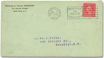 U.S. Postal History by Issue: 20th Century Issues 6683 1923, 10 or ange, FDC (562), tied to cover to Millburn, N.