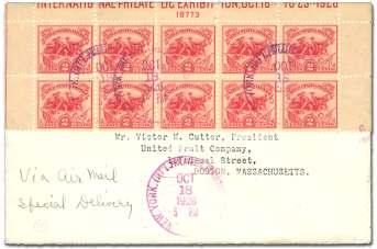 U.S. Postal History by Issue: 20th Century Issues 6689 1926, 9 rose, ro tary, FDC (590), tied to cover to Den ver, Co by a May 29, 1926