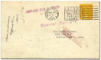 ........................... $100 6692 1925, 2-5 Norse-Amer i can com plete (620-621), three cov ers, first with pur ple "First Day Cover"