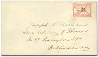 1920 bin oc u - lar post mark with "New York NY Sta City Hall" and "Due/10/cents" on cover to New town OH, tape re