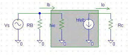 The fig below shows the equivalent circuit for current series feedback Gain, input and output impedance for this condition is, Numerical Calculate the voltage gain of the circuit.