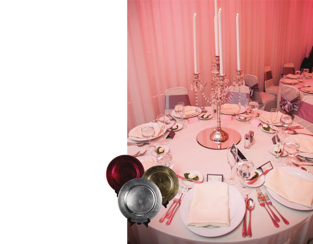 TABLE SKIRTING Table Skirting (black, white, or ivory) for Head Table, Cake Table, and Gift Table is complimentary COLORED TABLECLOTH ($100 total for room) ask coordinator for available color options