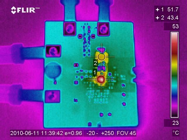 THERMAL IMAGES Vin=2V, Vo=.8V, Io=6A, Room Temperature, No Air Flow Fig.