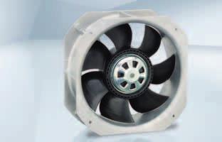 max. 000 m 3 /h EC axial fans Ø 200 mm Material: Wall ring: Die-cast aluminium Blades: Plastic PP Rotor: Thick layer passivated Number of blades: 7 Direction of air flow: "V", exhaust over struts