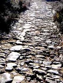 Roman road were built by engineers. They had tools to built a building, a new road or a wall in a city. In the road there were milliaria to mark the way and the distance.