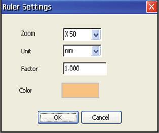 To configure ruler settings: 1. From the Microscope menu, select Ruler Settings. The Ruler Settings dialog box is displayed. Figure 10: Ruler Settings 2.