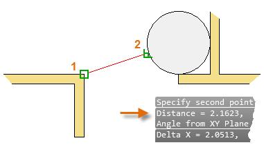GUIDE TO AUTOCAD BASICS: PRECISION Object Snap Tracking During a command, you can align points both horizontally and vertically from object snap locations.