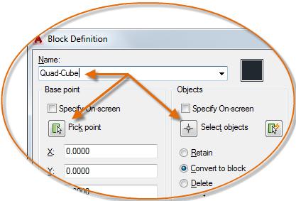 You can enter the information for steps 3, 4, and 5 into the Block Definition dialog box in any order.