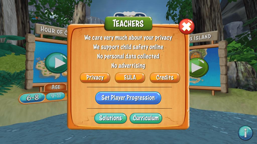 TEACHER S MENU Teachers can access several features that are only intended for them. The teacher s menu can be accessed through the info button.