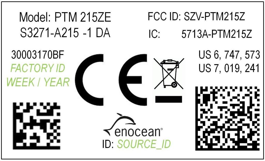2.2 Device Label Each ZBT-SxAyy module contains a device label as shown in Figure 15 below.
