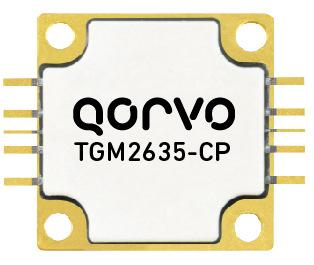 Product Overview Qorvo s TGM2635 CP is a packaged X-band, high power amplifier fabricated on Qorvo s production 0.25um GaN on SiC process. The TGM2635 CP operates from 7.