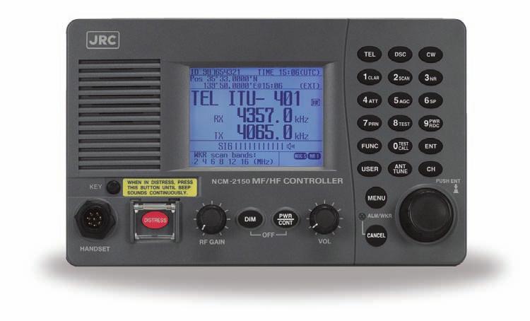developed for maximum ease of use Unified design The new display design allows you to carry out all operations simply by using the same unified keyboard layout as found in JRC s VHF radiotelephone.