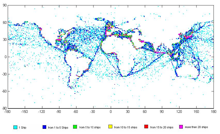 based on Orbcomm AIS data Grid Cell 1 *1