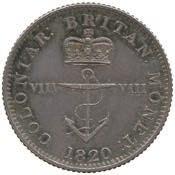 1/8-Dollar, 1820 (KM 2; Br 859; Pr 11).