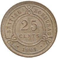 (1901-1910), Silver 25-Cents, 1906 (KM 12).
