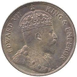 890 Edward VII (1901-1910), Silver 50-Cents, 1907