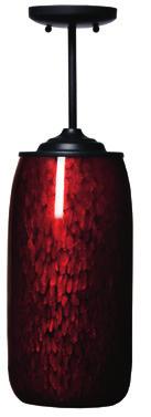 1068-C07-PL01 GALAXY (Red) Dimensions 16"H 7"W 7"D Material Blown Glass Finish Black with Red Glitter