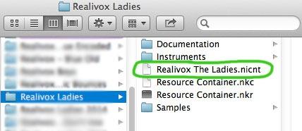 To change the graphics in the Library tab, simply switch the Realivox The Ladies.nicnt file.