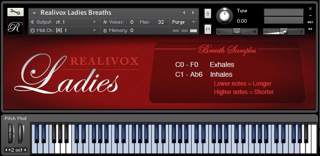 REALIVOX BREATHS It can be helpful to add breaths in a vocal performance to add to the realism. That s what this instrument is for.