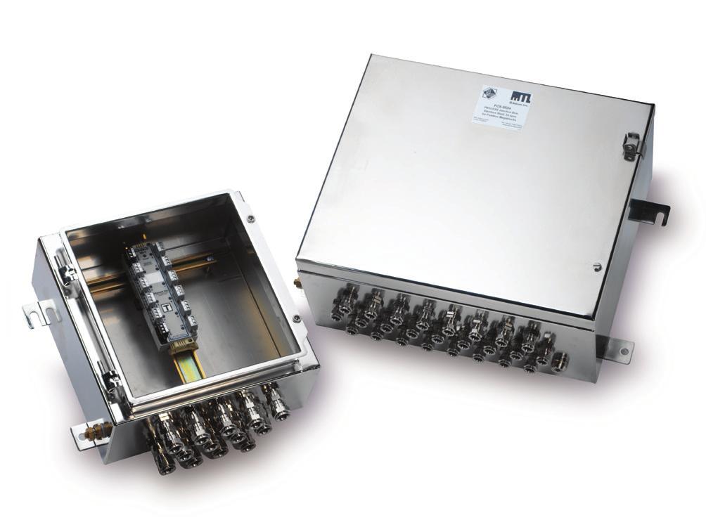 September 0 FCS000 range Junction boxes The FCS000 range of enclosures are manufactured from polished stainless steel to provide the highest levels of corrosion resistance for the harshest process