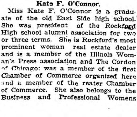 Rockford Republic, 4/29/1921 Morning Star, 51/1921 Kate leads the riding club in the Loyalty Parade.