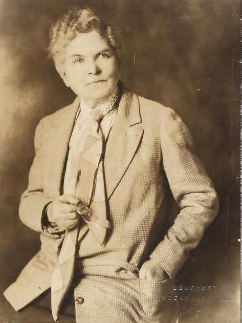 Starting in around 1907, Kate remarked on her preference to wear suits, and is shown many times wearing suit jackets and pants. (From Midway Village Museum s collection.