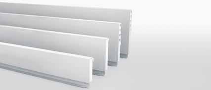Back panels & back fixing Back fixing and back panels Benefits for the industry For wooden back panels, the drawer has an integrated bracket Identical width for wooden bottom and back panel Metal