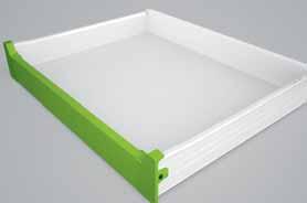 Internal drawer 4-sided internal drawer Benefits for the industry Standardisation of cabinets with doors only and no need