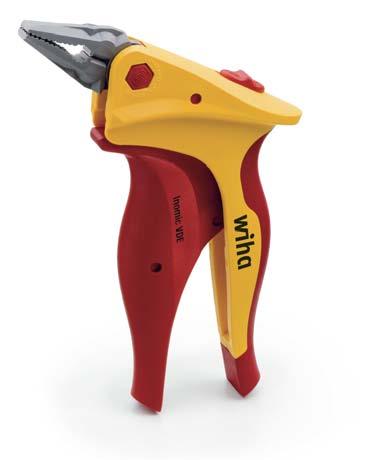 Wiha Inomic VDE. Completely relaxed. Locking mechanism: Pliers should be transported and stored in closed position Combination pliers. Needle nose pliers and diagonal cutters.