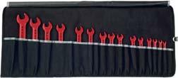Wiha VDE application sets. The right tool for any application. Insulated tools. Insulated tools. Insulated tools. Insulated tools. 3/8" 1/2" 5590N T15 Insulated single-sided open-end spanner set, 15 pcs.