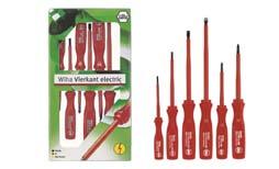 Wiha Classic electric. The space-saving insulated VDE screwdriver. Wiha single-pole voltage tester. For both DIY and professional users. For slotted and Phillips screws. VDE slotted/phillips sets.