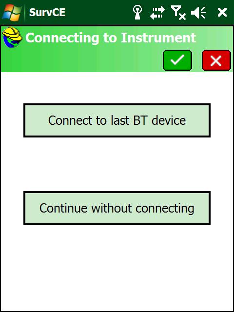 The Connecting to Instrument dialog is shown: 12.