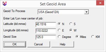 necessary to extract a portion of the GEOID for field use. A typical maximum file size is 400 Kbytes, while the full GEOID model is typically 40 megabytes for the United States.