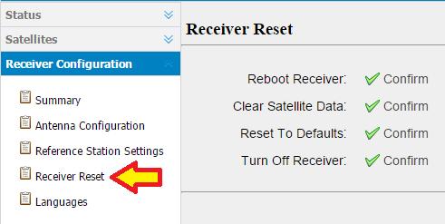 Press the Enter button to quit the upgrade process and then remove the OTG cable. GNSS Reset It is possible to reset the i80 from the Front Panel and from the web interface.