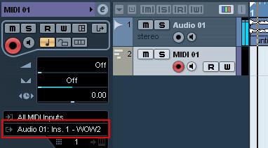 Host Integration Cubase Load WOW2 as an insert effect on an audio track