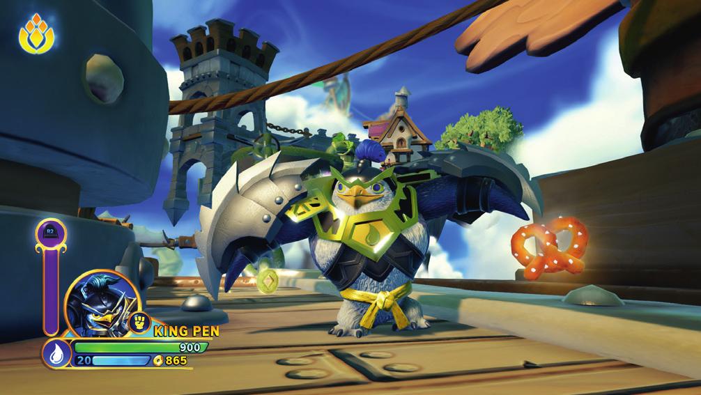 PLAYING THE GAME 4 3 5 1 2 1. Skylander Life Meter : Displays your Skylander s health. 2. Level and Experience Meter : Displays the level and the level progression of your Skylander. 3. Sky-Chi Meter (Senseis Only) : When full, your Sensei can unleash their Sky-Chi Power.