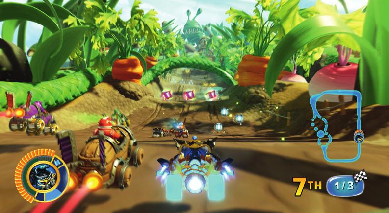 RACING 4 3 1 2 Continue to challenge your friends or enemies in the Skylanders Racing Mode. Test your speed in a Single Race, Online Race, Time Trial, Boss Pursuit, Supervillian Cup, or Mirror Cup.
